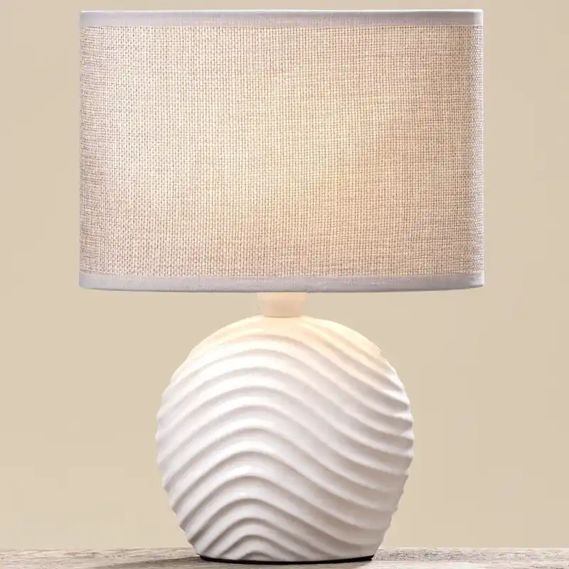 Szybka dostawa Ceramiczna lampa stołowa Boltze Wave Bonami