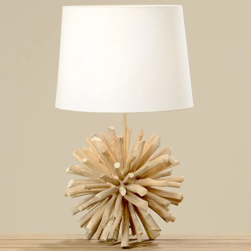 Lampa stołowa z kawałków drewna Boltze Bonami Nowy