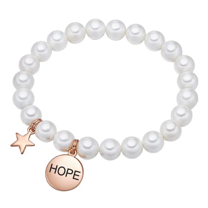 Biała bransoletka z pereł Pearls of London Hope, 19 cm Bonami Okazja