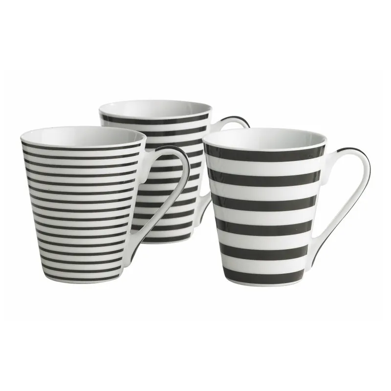Rabat Zestaw 3 kubeczków w paski KJ Collection Stripes Bonami