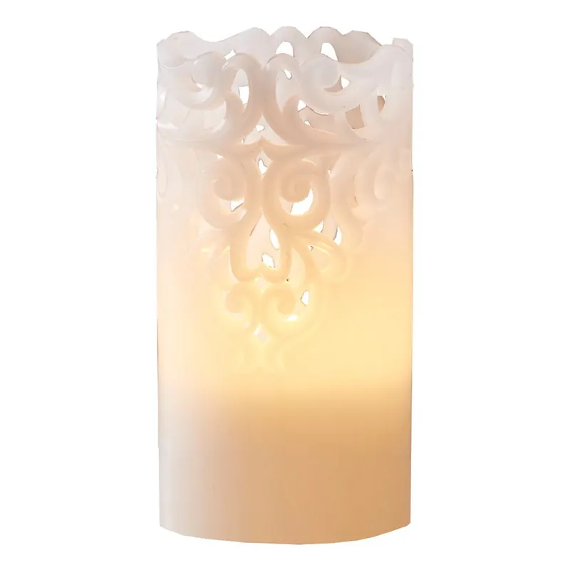Kup online Biała woskowa świeczka LED Star Trading Clary, wys. 15 cm Bonami