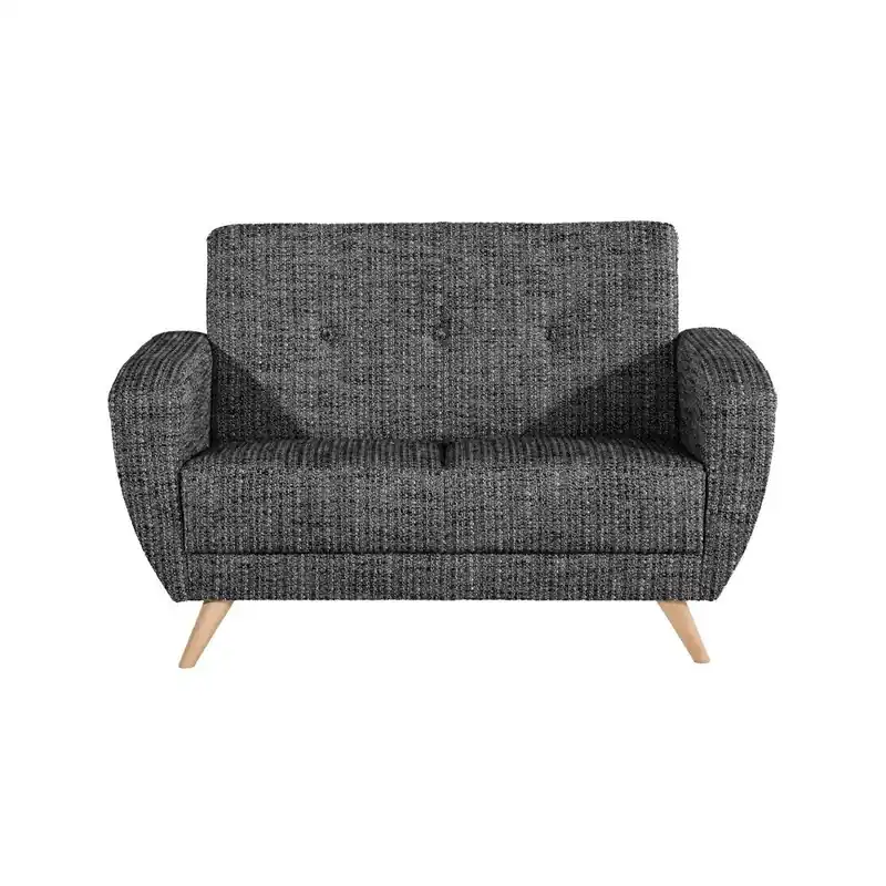 Nowy Czarno-biała sofa 2-osobowa Max Winzer Jerry Bonami