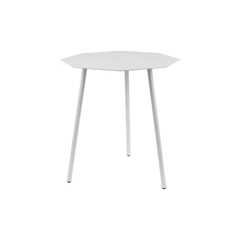 Biały taboret ze stali Present Time Hexagon L Bonami Wyjątkowa oferta