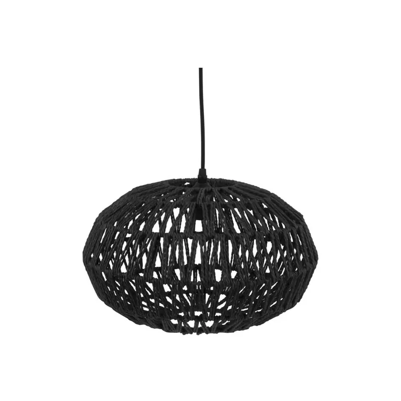 Czarna lampa wisząca Present Time Paper Rope Bonami Tani