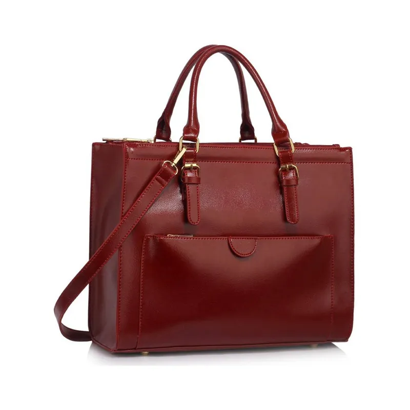 Bordowa torebka L&S Bags Alicia Bonami Taniej