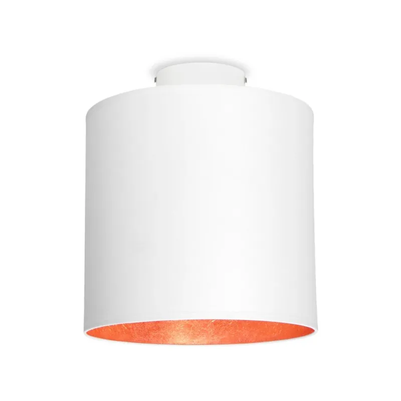 Biała lampa sufitowa z elementami w kolorze miedzi Sotto Luce MIKA Elementary z PLUS CP Bonami Nowy