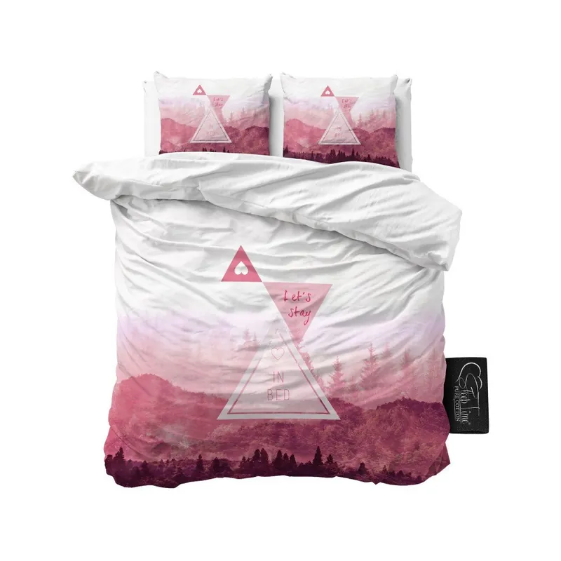 Jednoosobowa pościel z mikroperkalu Sleeptime Let‘s Stay, 160x200 cm Bonami Oferta limitowana