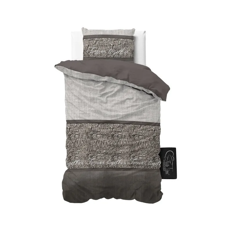 Nie przegap Szara pościel z mikroperkalu Sleeptime Warm Skin, 140x220 cm Bonami