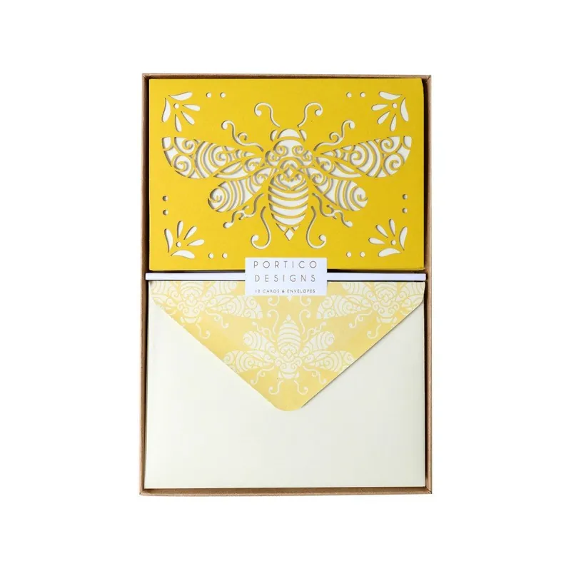 Bezpieczne zakupy Zestaw 10 kart okolicznościowych Portico Designs FOIL Honeybee Bonami