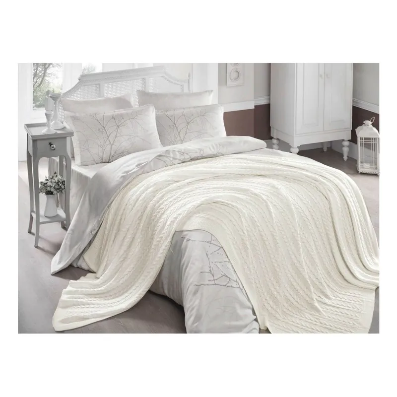 Sprawdź teraz Jasnokremowa narzuta na łóżko Homemania Decor Hannola, 220x240 cm Bonami