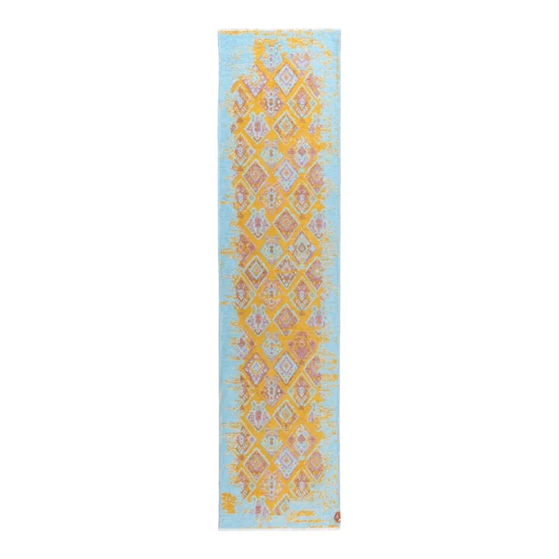 Żółto-niebieski chodnik dwustronny Halimod Darina, 77x300 cm Bonami Okazja