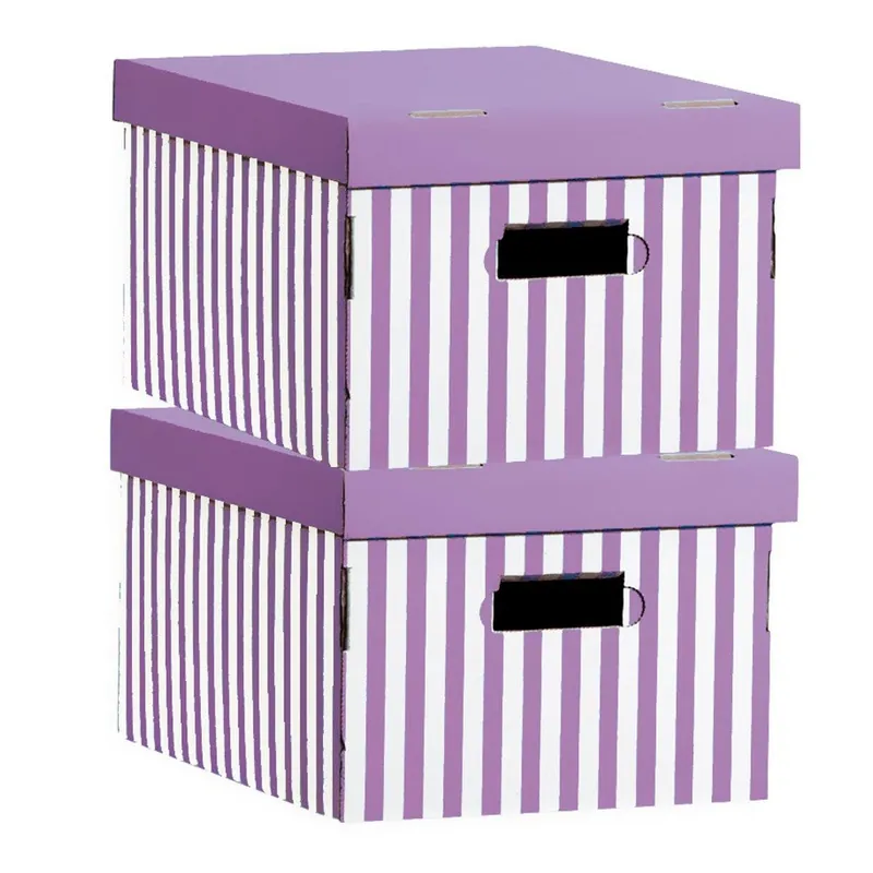 Zestaw 2 pudełek Compactor Purple Stripes Bonami Bezpieczne zakupy