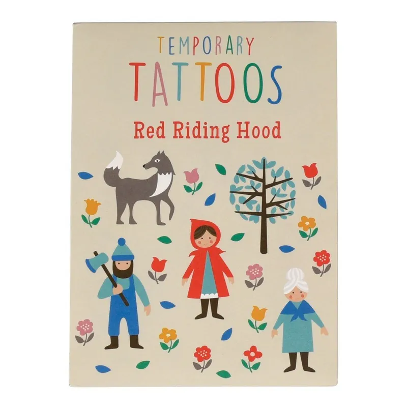 Super okazja Zestaw tatuaży zmywalnych Czerwony Kapturek Rex London Red Riding Hood Bonami