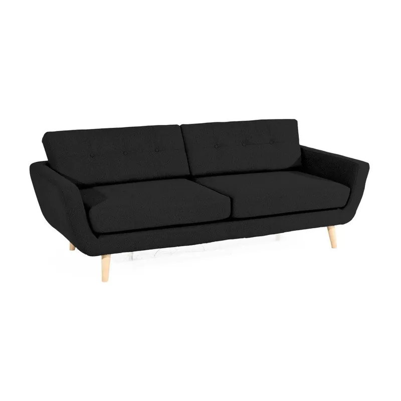 Hit cenowy Czarna sofa trzyosobowa Max Winzer Melvin Bonami