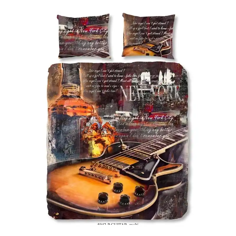Dodaj do koszyka Pościel bawełniana Muller Textiels Guitar, 200x200 cm Bonami