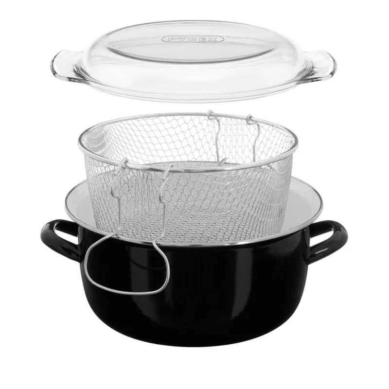 Oferta czasowa Czarny garnek do smażenia frytek Premier Housewares Deep Fryer Black, obj. 5 l Bonami