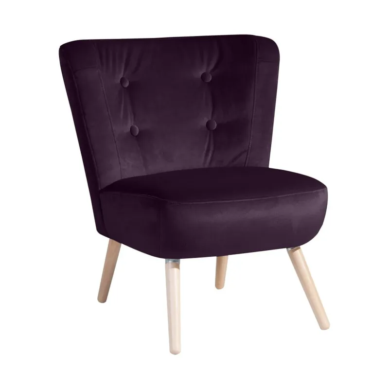 Fioletowy fotel Max Winzer Neele Velvet Bonami Oferta limitowana