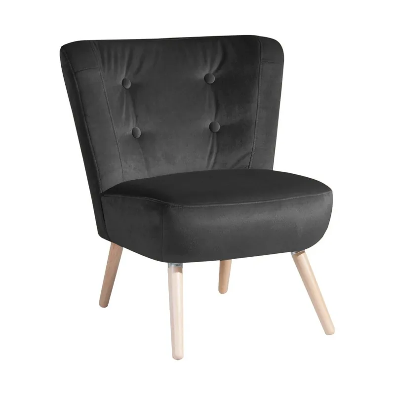Antracytowy fotel Max Winzer Neele Velvet Bonami Popularny