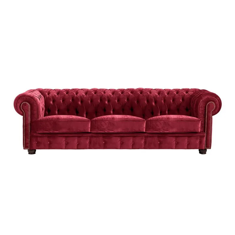 Niska cena Czerwona sofa Max Winzer Norwin Velvet, 200 cm Bonami
