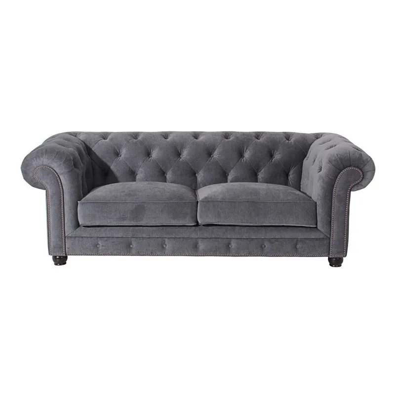 Szara sofa Max Winzer Orleans Velvet, 216 cm Bonami Ograniczona ilość