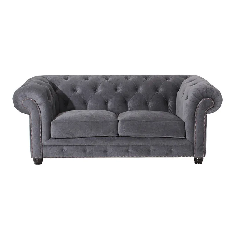Szara sofa Max Winzer Orleans Velvet, 196 cm Bonami Zamów teraz