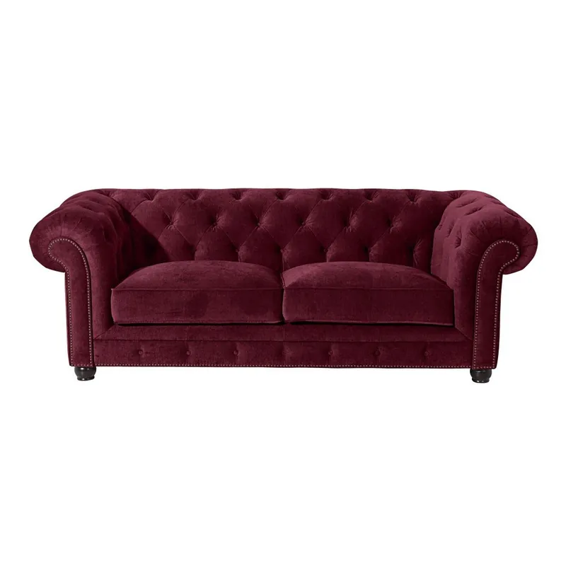Bordowa sofa Max Winzer Orleans Velvet, 216 cm Bonami Zamów teraz