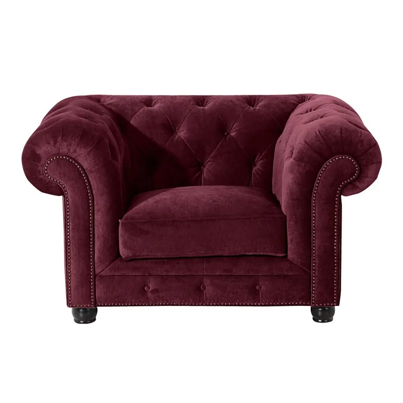 Bordowy fotel Max Winzer Orleans Velvet Bonami Wyprzedaż