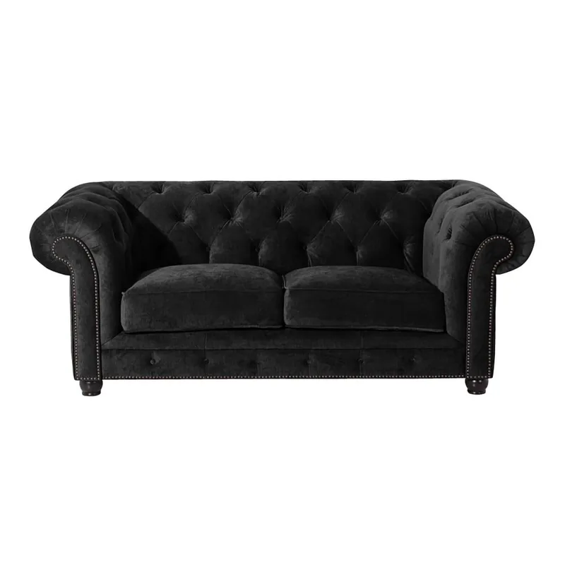 Popularny Czarna sofa Max Winzer Orleans Velvet, 196 cm Bonami
