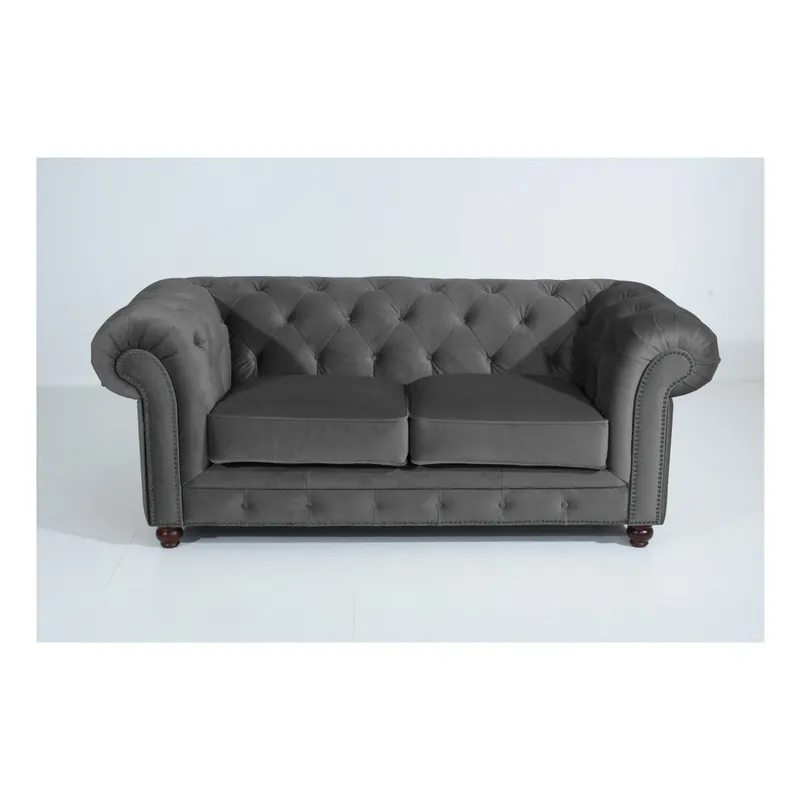 Antracytowa sofa Max Winzer Orleans Velvet, 196 cm Bonami Ostatnie sztuki