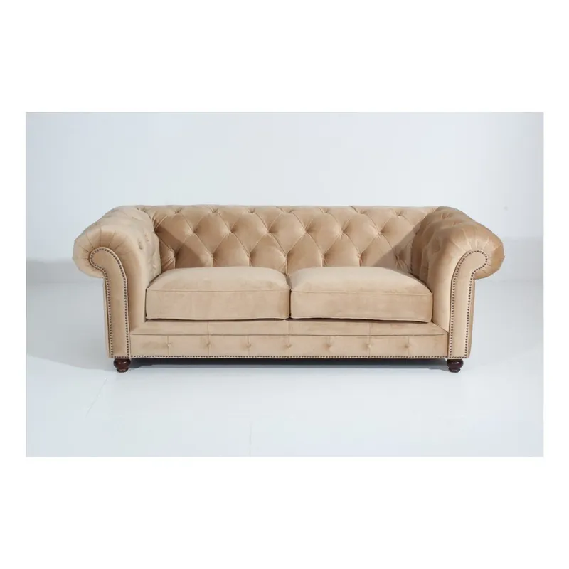 Jasnobeżowa sofa Max Winzer Orleans Velvet, 216 cm Bonami Hit cenowy