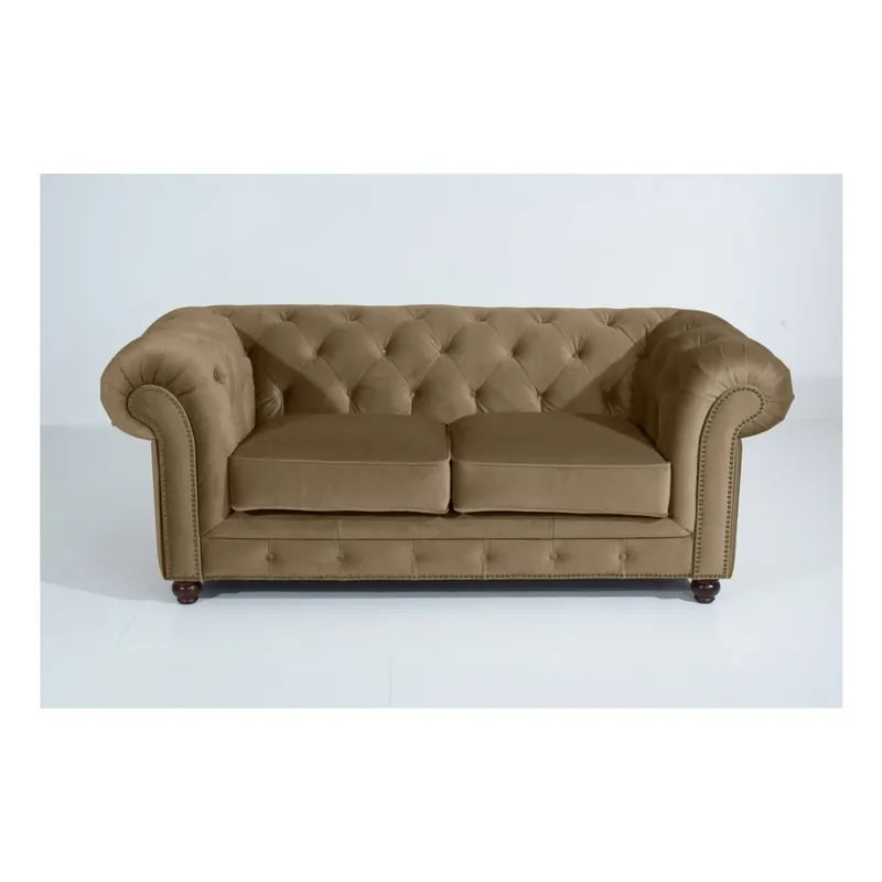 Piaskowobrązowa sofa Max Winzer Orleans Velvet, 196 cm Bonami Taniej
