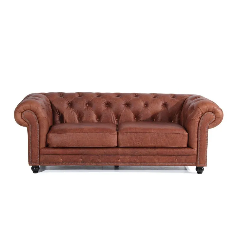 Oferta limitowana Jasnobrązowa skórzana sofa Max Winzer Orleans, 216 cm Bonami