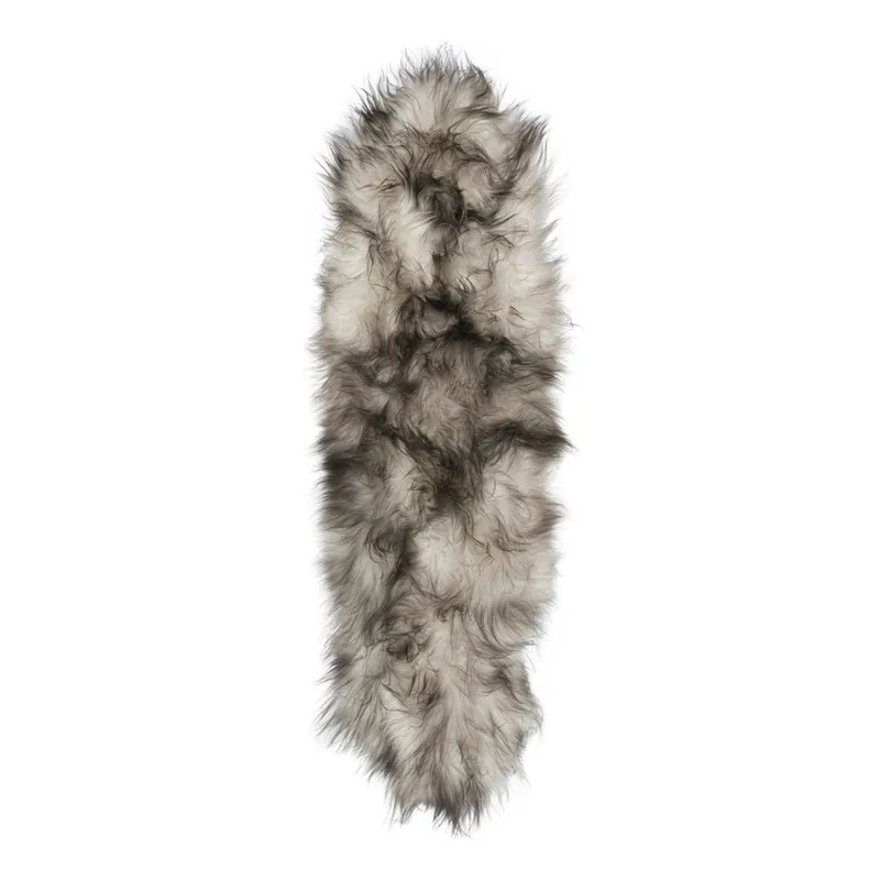 Szaro-biały futrzany dywan z krótkim włosiem Arctic Fur Dara, 165x55 cm Bonami Ekspresowa dostawa