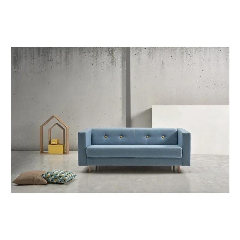 Oferta czasowa Niebieska sofa rozkładana Suinta Botton, szer. 176 cm Bonami
