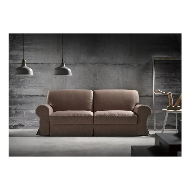 Brązowa sofa rozkładana Suinta Augusto, szer. 218 cm Bonami Rabat