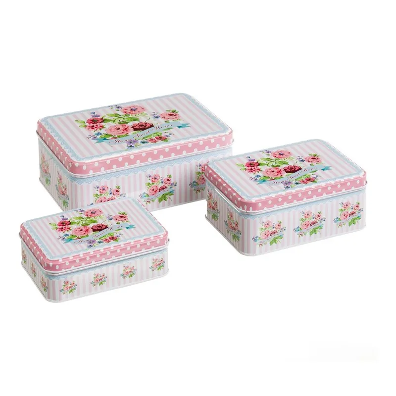 Zestaw 3 prostokątnych pudełek Unimasa Sweet Home, wysokość 6,6 cm Bonami Oferta czasowa