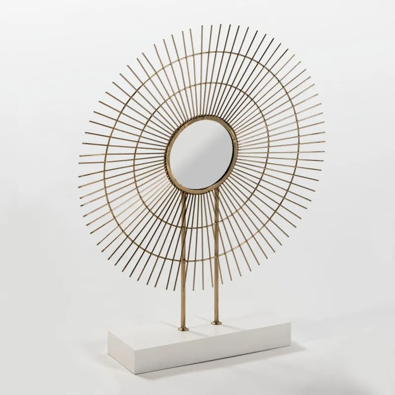 Lustro stołowe z elementami w kolorze złota Thai Natura Rogo Bonami Tylko dziś