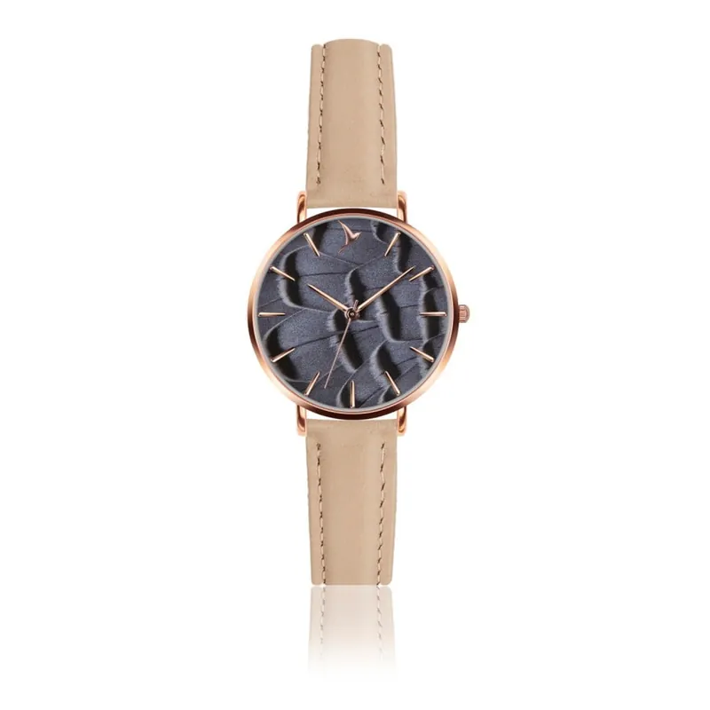 Zegarek damski z beżowym paskiem ze skóry Emily Westwood Young Bonami Oferta czasowa