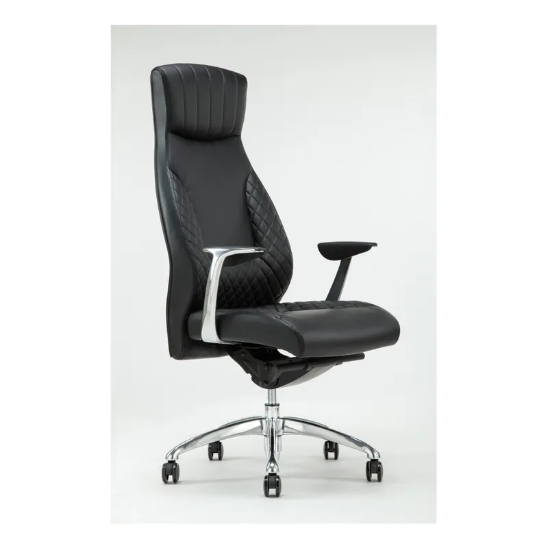 Czarne obrotowe krzesło biurowe RGE Luxe Bonami Oferta limitowana