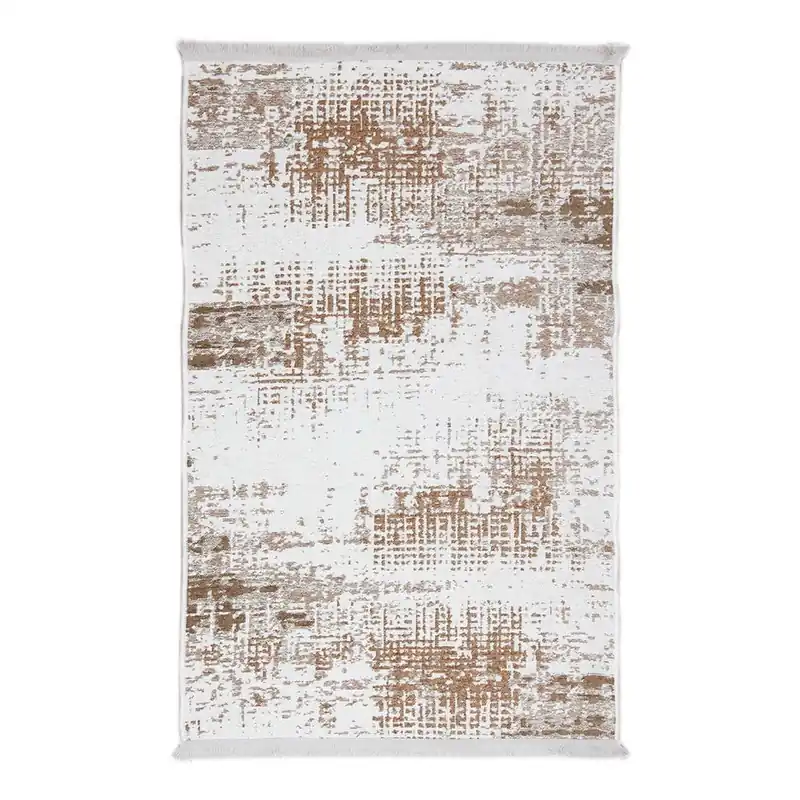 Wybór klientów Brązowy chodnik dwustronny Cream Texture, 80x300 cm Bonami