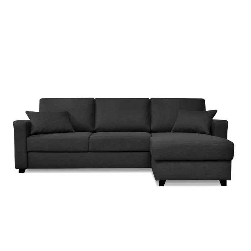 Czarna sofa rozkładana Cosmopolitan design Monaco Bonami Szybka dostawa