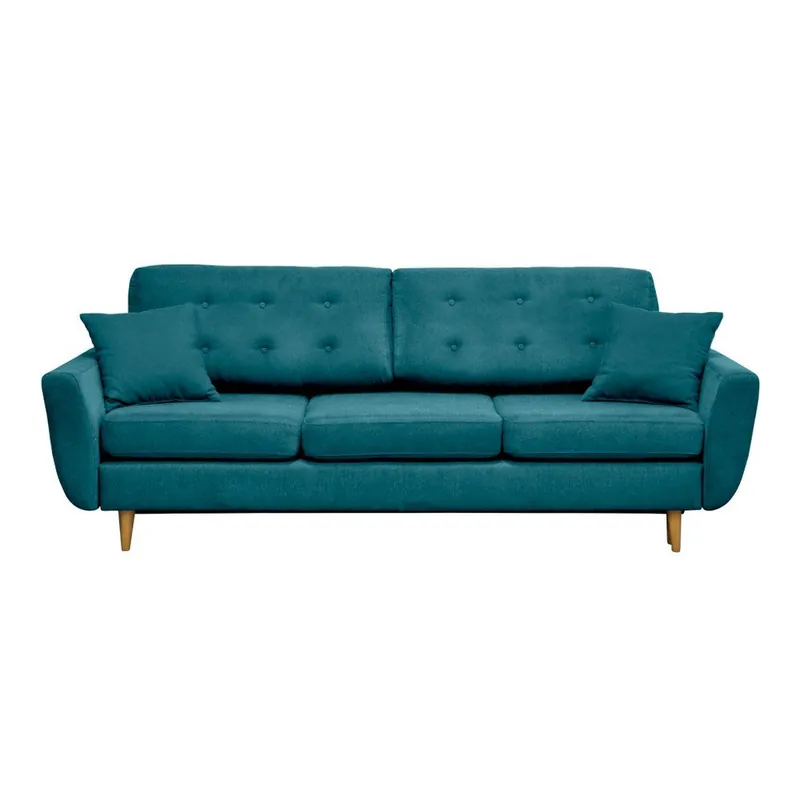 Cena promocyjna Turkusowa 3-osobowa sofa rozkładana Cosmopolitan design Barcelona Bonami