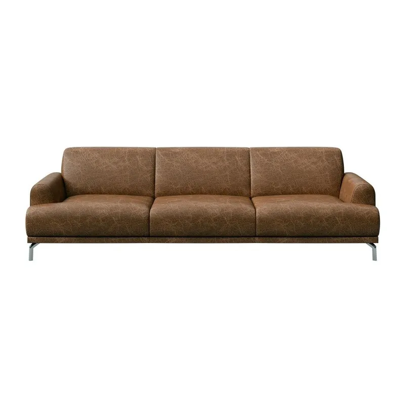 Brązowa sofa skórzana MESONICA Puzo, 240 cm Bonami Zamów dziś