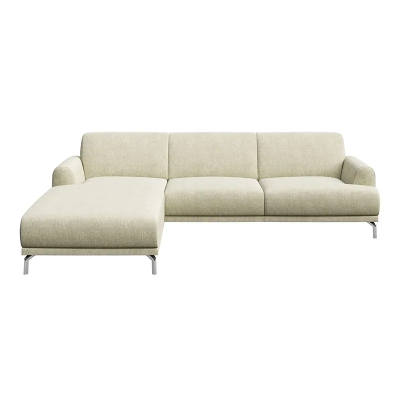 Jasnobeżowa sofa narożna MESONICA Puzo, lewy róg Bonami Dostępne od ręki