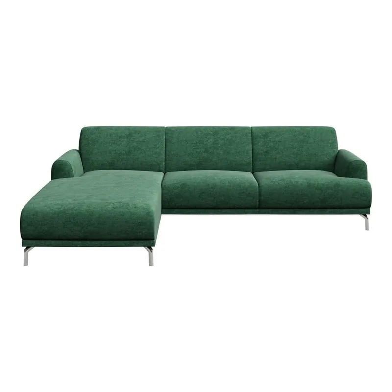 Zielona sofa narożna MESONICA Puzo, lewy róg Bonami Hit cenowy
