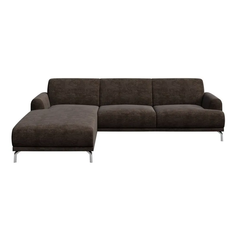 Ciemnobrązowa sofa narożna MESONICA Puzo, lewy róg Bonami Wysoka jakość