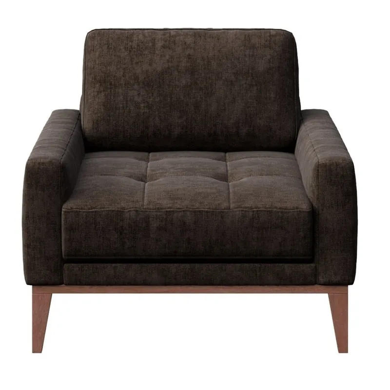 Ciemnobrązowy fotel MESONICA Musso Tufted Bonami Nowy