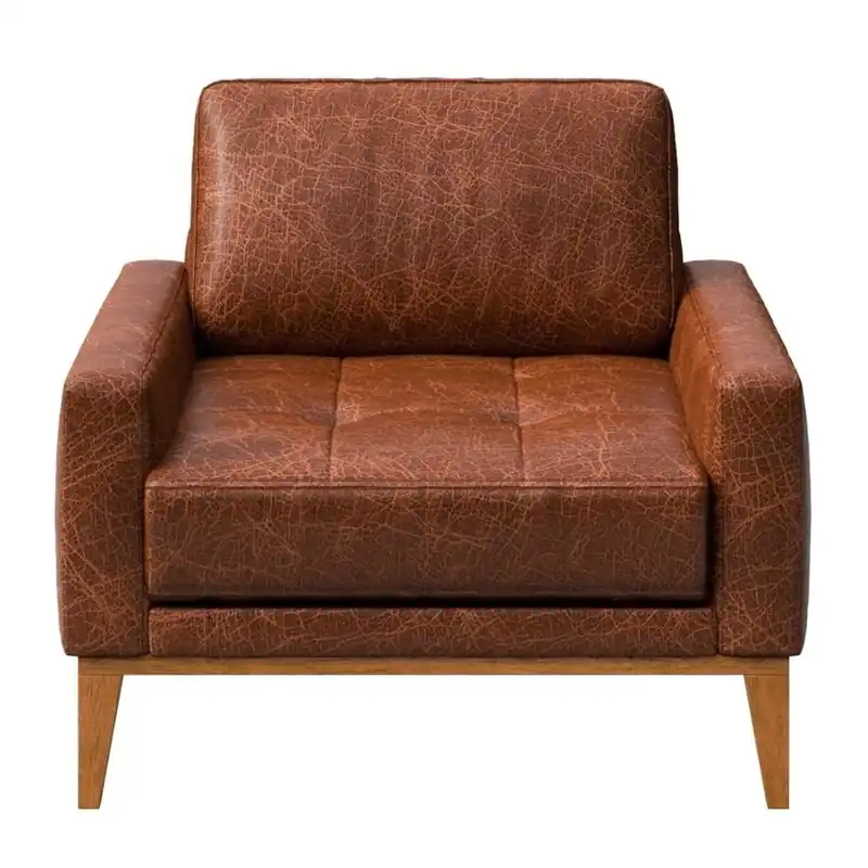 Karmelowy fotel skórzany MESONICA Musso Tufted Bonami Sprawdź teraz