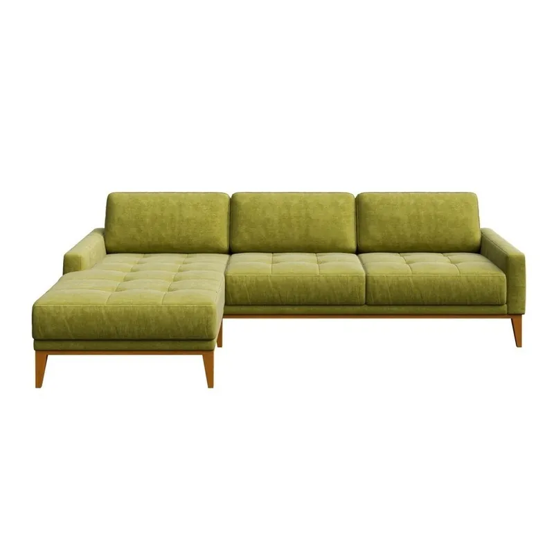Super okazja Zielona sofa z szezlongiem po lewej stronie MESONICA Musso Tufted Bonami