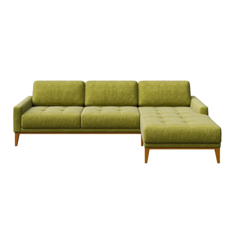 Zielona sofa z szezlongiem po prawej stronie MESONICA Musso Tufted Bonami Hit sprzedaży
